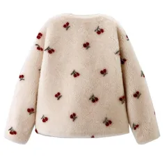 ショート・ボア・ジャケット さくらんぼ アウター コート かわいい