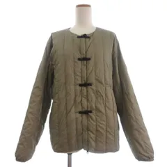 タイオン TAION BEAMS LIGHT ダウンジャケット リバーシブル ノーカラー M カーキ 黒 ブラック