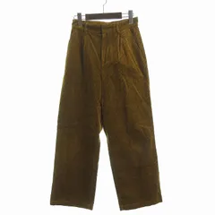 ユナイテッドアローズ A DAY IN THE LIFE UNITED ARROWS ワイドパンツ コーデュロイ タック 36 茶 ブラウン ■GY14