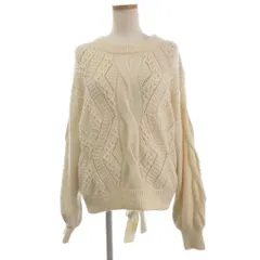 スナイデル SNIDEL ケーブルニットプルオーバー セーター バックオープン リボン SWNT204177 長袖 F アイボリー