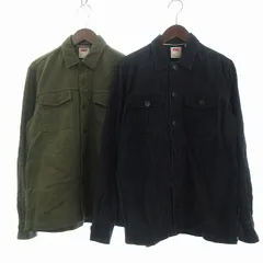 リーバイス Levi's 2点 セット まとめ シャツ コーデュロイ 長袖 ミリタリー S カーキ 紺 ネイビー