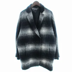 トミーヒルフィガー TOMMY HILFIGER チェスターコート ミドル丈 チェック ウール グレー S ■GY09