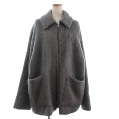 ジーナシス JEANASIS 美品 シャギーZIPミドルコート ジャケット 長袖 フルジップ JS071568AD グレー F