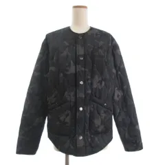アイテムズ アーバンリサーチ ITEMS URBANRESEARCH 美品 中綿ジャケット キルティング 長袖 カモフラ WH77-17Y011 ダークグレー 38