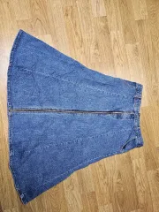 Aフィット デニム ロング丈スカート