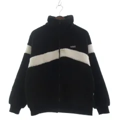 バンズ VANS ボアジャケット 長袖 ハイネック 黒 ブラック 白 ホワイト S