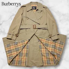 Burberrys バーバリーズ トレンチコート ロングコート ロング M ベージュ ノバチェック コットン 英国製風 ダブルブレスト ベルト付き エポレット 定番クラシック 上品 人気デザイン 通勤におすすめ