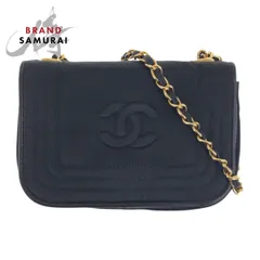 CHANEL シャネル ヴィンテージ ココマーク ブラック 黒 ゴールド金具 サテン チェーンショルダーバッグ ポシェット レディース 505008【中古】