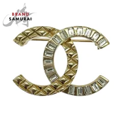 美品 CHANEL シャネル ココマーク ゴールド メタル/ラインストーン ブローチ レディース 505880【中古】