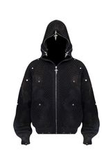 TH4SWE OPENWORK KNIT HOODIE y2k opium - メルカリ