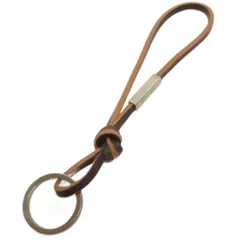 プラダ PRADA キーホルダー キーリング レザー 茶 ブラウン 小物