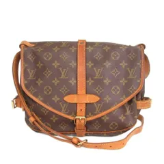 ルイヴィトン LOUIS VUITTON モノグラム ソミュール30 ショルダーバッグ 斜め掛け レザー M42256 茶 ブラウン 鞄 ■GY35