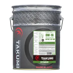 新品 TAKUMIモーターオイル(AKTJAPAN) エンジンオイル 0W-16 SP/RC GF-6B 20L 4輪ガソリン車専用 化学合成油 合成油 現代スポーツカー ハイブリッド車
