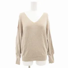 N.Natural Beauty Basic N.ナチュラルビューティーベーシック ニット セーター 長袖 プルオーバー Vネック M ベージュ /GV ■GY39