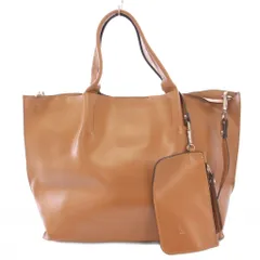 ジャンニキャリーニ GIANNI CHIARINI 2WAY トートバッグ ハンドバッグ ショルダーバッグ レザー ミニポーチ付き ロゴ 茶 ブラウン /BB