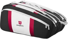 新品 Wilson(ウイルソン) テニス バドミントン ラケットバッグ COURAGE COLLECTION RACQUET BAG 15PK Black/White/Red