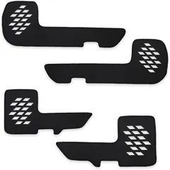 新品 YOURS(ユアーズ) 250系 ランドクルーザー 専用 ドアトリムガード 前後4枚セット 【生地タイプ：ブラックレザー調】【糸カラー：ダークブラウン】 キックガード ランクル LANDCRUISER 日本製 保護 プロテクター y607-029bla