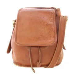 コーチ COACH オールドコーチ ショルダーバッグ 巾着型 レザー ワンカラー ロゴチャーム 茶 ブラウン 9952 /BB