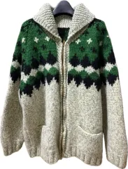 ヴィンテージ カウチンニット ジップアップ