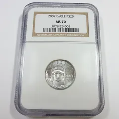 2007 NGC MS70 1/4オンス プラチナ イーグル 自由の女神像 25ドルコイン