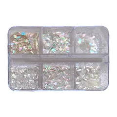 【在庫処分】デコパーツ レジン封入 パーツ ネイルアート ジェルネイル オーロラ 貝殻 シェルパーツ 白 薄型 シェルフレーク 天然 ネイルパーツ シェル