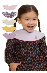 新品 [Konny] コニーベビースタイ セット Baby Bib 360°ローリング よだれかけ 吸収性・速乾性 シンプル 女の子 男の子 ベビーコーデ 出産祝い おしゃれ プレゼント 5枚-C(Cherry Berry Gold Yellow Lave