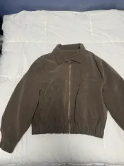 スウェード ブルゾン ジャケット ブラウン