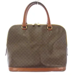 セリーヌ CELINE ハンドバッグ PVC マカダム柄 茶 ブラウン /BB ■OH