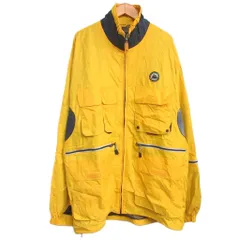 ファーストダウン FIRST DOWN リップストップ ナイロンジャケット ブルゾン 裏地メッシュ 黄 イエロー LL