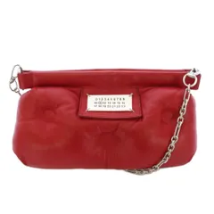 メゾンマルジェラ 11 Maison Margiela 11 18AW グラムスラム 2WAY チェーンショルダーバッグ クラッチバッグ レザー 赤 S56WF0083 /KH