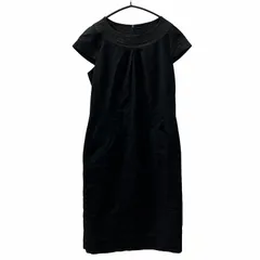 レリアン Leilian ワンピース ひざ丈 黒 ブラック 9 約M ■GY09