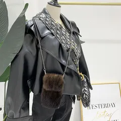 ショルダー コンパクトサイズ 携帯ポシェット フェイクファー