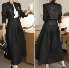 スーツ ツイード ジャケット スカート 入学式 セットアップ