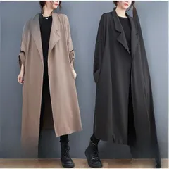 スプリングコート レディース トレンチコート 春コート ロングコート 春 秋 アウター とろみ感 上品 チェスターコート 通勤 高級感 大人 オシャレ ゆったり