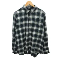 チャップス CHAPS ラルフローレン 古着 ボタンダウンシャツ BDシャツ チェック オーバーサイズ XL 緑 グリーン 白 ホワイト 紺 ネイビー ■MET2