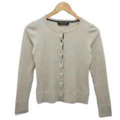 ポールスミス PAUL SMITH カーディガン ニット クルーネック リボン ウール M ベージュ ■MET2