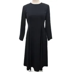 ユナイテッドアローズ UNITED ARROWS 美品 ワンピース 長袖 マキシ ロング フレアスカート 36 黒 ブラック 1526-138-5195