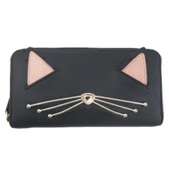 ケイトスペード KATE SPADE 長財布 ウォレット 小銭入れ 猫デザイン 黒 ブラック