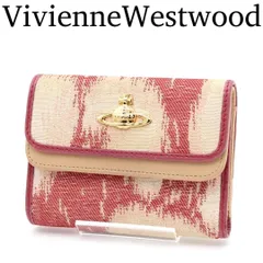 【美品】Vivienne 二つ折り財布 レオパード柄 ミニ財布 キャンバス