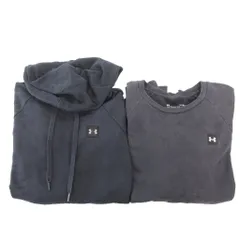 アンダーアーマー UNDER ARMOUR 2点セット フーディー スウェット トレーナー LG 紺 ネイビー /YJ