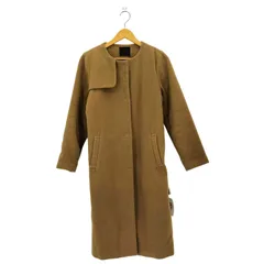 ケイビーエフ KBF  ノーカラーコート ロング アウター レディース  ONE