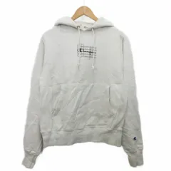 チャンピオン CHAMPION パーカー スウェット フーディー ロゴプリント 白 ホワイト L ■MET2