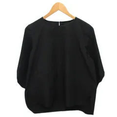 グリーンレーベルリラクシング ユナイテッドアローズ green label relaxing デザインタック 7分袖 ブラウス 黒 ブラック 3511-676-1429