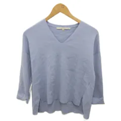 自由区 オンワード樫山 ニット セーター 長袖 Vネック 38 水色 ■YHS10