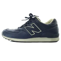 ニューバランス NEW BALANCE M576CNN UK製 オールレザー スニーカー US9 27.5cm 紺 ネイビー /SY ■OS
