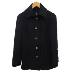 トミーヒルフィガー TOMMY HILFIGER ステンカラーコート ウール アンゴラ混 XS 紺 ネイビー 123-411442-040 ■YHS11