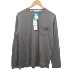 ダナキャランニューヨーク DKNY タグ付き Tシャツ カットソー ヘンリーネック 長袖 グレー M