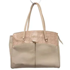 コールハーン COLE HAAN トートバッグ 皮革 レザー ロゴ金具 ピンクベージュ