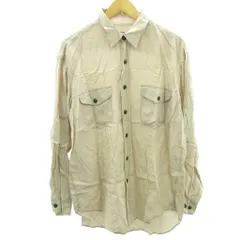 コムサデモードメン COMME CA DU MODE MEN CPO シャツ ミリタリー ベージュ F ■YHS7