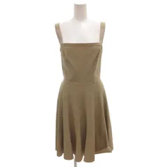 フォクシーニューヨーク FOXEY NEW YORK ワンピース 40 ベージュ ひざ丈 ノースリーブ IBO82 /FF